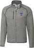 Mens K-State Wildcats Grey Cutter and Buck Mainsail Vault Medium Weight Jacket