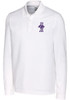 Mens K-State Wildcats White Cutter and Buck Advantage Pique Long Sleeve Vault Big and Tall Polos Shirt