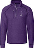 Mens K-State Wildcats Purple Cutter and Buck Mainsail Vault 1/4 Zip Pullover