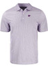 Mens K-State Wildcats Purple Cutter and Buck Pike Symmetry Short Sleeve Polo Shirt