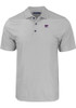 Mens K-State Wildcats Grey Cutter and Buck Pike Eco Geo Print Big and Tall Polos Shirt