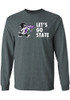 Mens Charcoal K-State Wildcats Lets Go State Tee