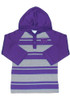 Toddler Purple K-State Wildcats Rugby Stripe Long Sleeve Hooded Sweatshirt