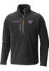 Mens K-State Wildcats Black Columbia Fast Trek III 1/4 Zip Pullover