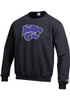 Mens K-State Wildcats Black Champion Big Logo Crew Sweatshirt