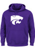 Mens Purple K-State Wildcats Primary Logo Big and Tall Hooded Sweatshirt