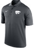 Mens K-State Wildcats Charcoal Nike Varsity Short Sleeve Polo Shirt
