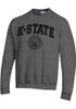 Mens K-State Wildcats Charcoal Champion Tonal Seal Crew Sweatshirt
