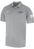 Mens K-State Wildcats Grey Nike Heather Short Sleeve Polo Shirt