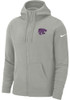 Mens K-State Wildcats Grey Nike Sideline Club Fleece Long Sleeve Full Zip Jacket