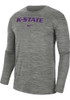 Mens K-State Wildcats Grey Nike Velocity Team Issue Long Sleeve T-Shirt