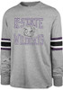 Mens K-State Wildcats Grey 47 Cover Two Brex Long Sleeve Fashion T Shirt
