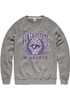 Mens K-State Wildcats Grey Charlie Hustle Mascot Seal Fashion Sweatshirt