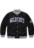 Mens K-State Wildcats Black Charlie Hustle Varsity Long Sleeve Track Jacket