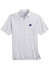 Mens K-State Wildcats Grey Johnnie O Seymour Striped Short Sleeve Polo Shirt