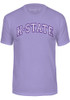 K-State Wildcats Arch Block Letter Short Sleeve T Shirt - Lavender