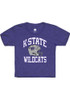 Toddler K-State Wildcats Purple Rally Football No 1 Short Sleeve T-Shirt