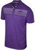 Mens K-State Wildcats Purple Colosseum Langmore Short Sleeve Polo Shirt