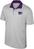 Mens K-State Wildcats Purple Colosseum Tuck Short Sleeve Polo Shirt