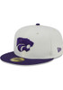 K-State Wildcats New Era Chrome 2T Evergreen 59FIFTY Fitted Hat - White