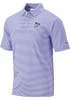 Mens K-State Wildcats Lavender Columbia Invite Stripe Short Sleeve Polo Shirt