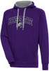 Mens K-State Wildcats Purple Antigua Victory Hooded Sweatshirt