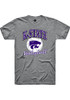 K-State Wildcats Grey Rally Number 1 Volleyball Short Sleeve T Shirt