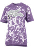 K-State Wildcats Purple Pressbox Bleach Wash Bonanza Short Sleeve T-Shirt