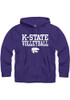 Mens Purple K-State Wildcats Volleyball Stacked Hooded Sweatshirt