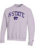 Mens K-State Wildcats Lavender Champion Powerblend Twill Arch Mascot Crew Sweatshirt