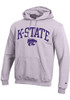 Mens K-State Wildcats Lavender Champion Powerblend Twill Arch Mascot Hooded Sweatshirt