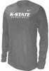 Mens K-State Wildcats Grey Nike Stacked Basketball Long Sleeve T-Shirt