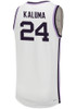 Arthur Kaluma Mens White K-State Wildcats Replica Name And Number Basketball Jersey