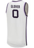 Ques Glover Mens White K-State Wildcats Replica Name And Number Basketball Jersey