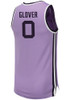 Ques Glover Mens Lavender K-State Wildcats Replica Name And Number Basketball Jersey