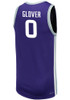 Ques Glover Mens Purple K-State Wildcats Replica Name And Number Basketball Jersey