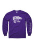 Mens Purple K-State Wildcats Distressed Tee