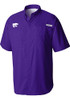 Mens K-State Wildcats Purple Columbia Tamiami Short Sleeve Dress Shirt