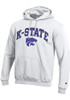 Mens K-State Wildcats White Champion Arch Mascot Hooded Sweatshirt