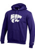 Mens K-State Wildcats Purple Champion Big Logo Hooded Sweatshirt