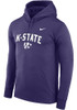 Mens K-State Wildcats Purple Nike Therma Long Sleeve Hoodie