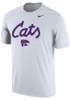 K-State Wildcats White Nike Dri-FIT Cats Script Short Sleeve T Shirt