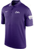 Mens K-State Wildcats Purple Nike Cats Script Short Sleeve Polo Shirt