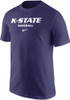 K-State Wildcats Purple Nike Baseball Core Short Sleeve T Shirt
