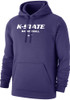 Mens K-State Wildcats Purple Nike Basketball Club Fleece Hooded Sweatshirt