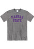 K-State Wildcats Arch Name Short Sleeve T Shirt - Charcoal
