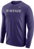 Mens K-State Wildcats Purple Nike Wordmark Tee
