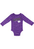 Baby K-State Wildcats Purple Colosseum Knobby Fun Long Sleeve One Piece