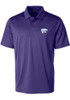 Mens K-State Wildcats Purple Cutter and Buck Prospect Short Sleeve Polo Shirt
