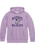 Mens K-State Wildcats Lavender Rally Number One Willie Triblend Long Sleeve Fashion Hood